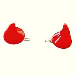 2PC Devil horn hair clips, Red, purple, or black (choose your colour)